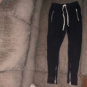 black MNML track pants sweat pants joggers